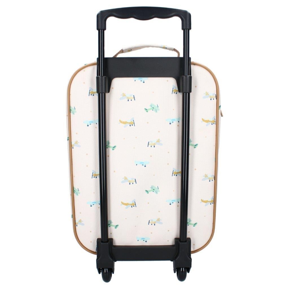 Walizka dla dzieci KIDZROOM Small Aeroplane Beige