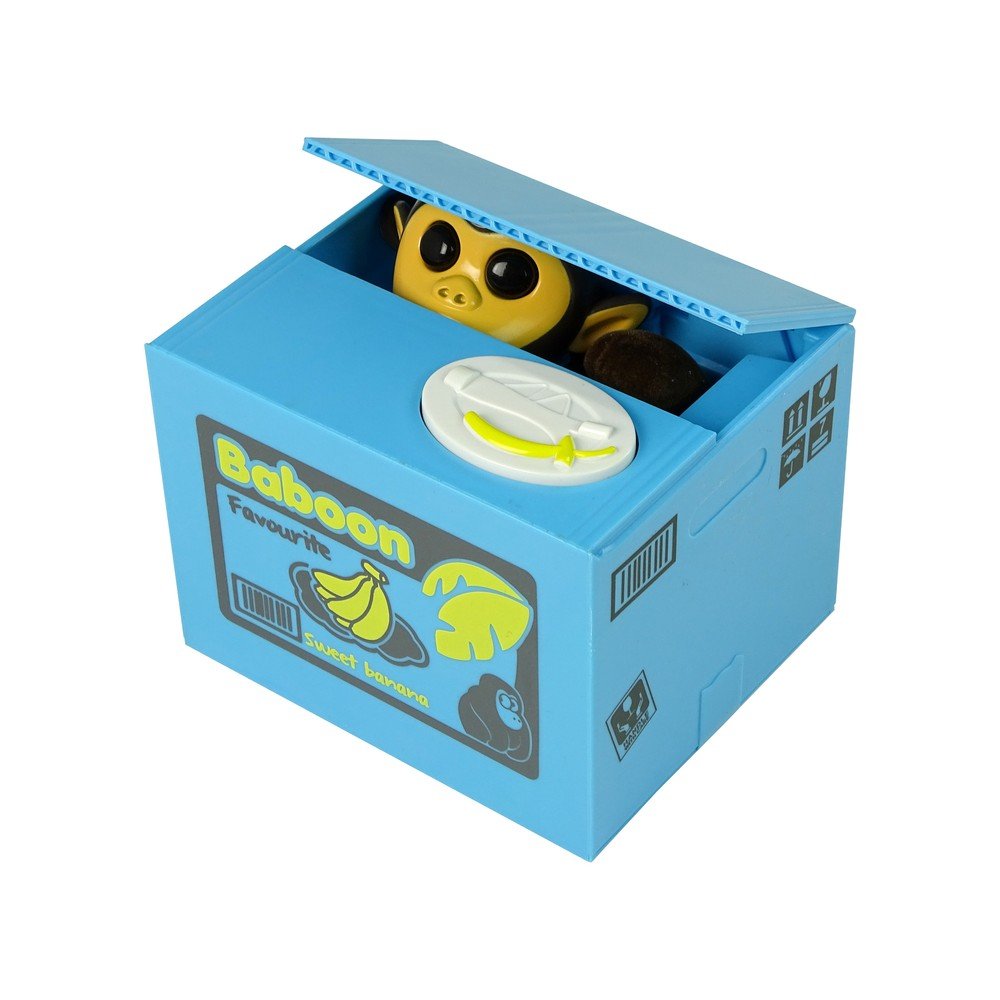Pinigų dėžutė Beždžionė mokosi taupyti bananus-Dovanoms, Žaislai, Lavinamieji žaislai, Interaktyvūs žaislai, Žaislai-e-vaikas