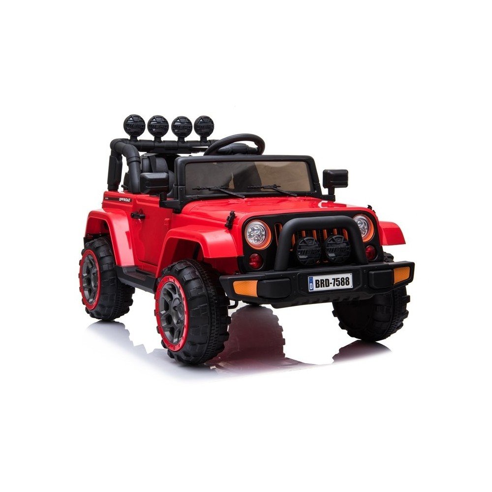 Elektromobilis Jeep BRD-7588 4x4, raudonas-Visureigiai-e-vaikas