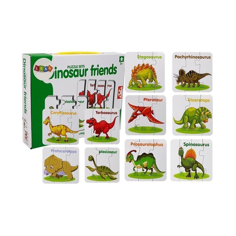 Edukacinė dėlionė Dinozaurai Anglų kalba 10 jungčių-Dėlionės, Dėlionės patiems mažiausiems-e-vaikas