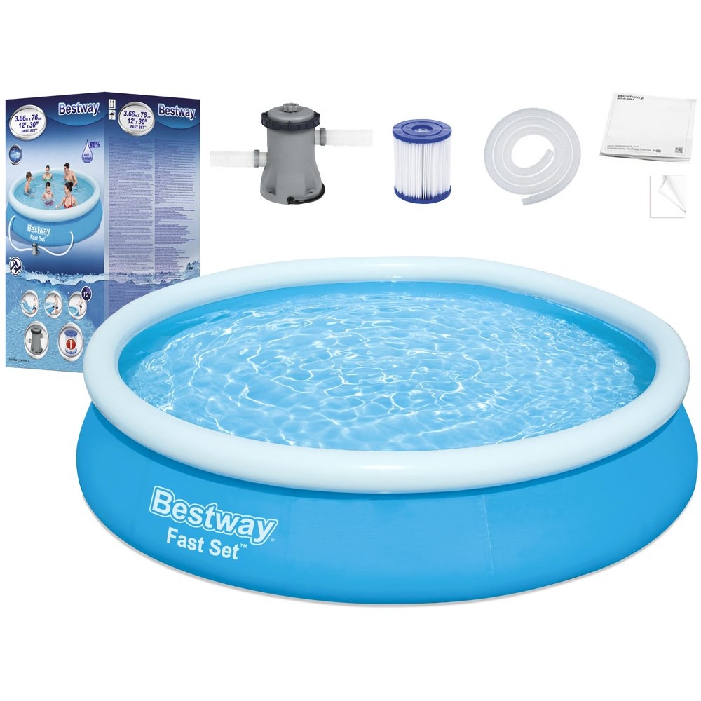 "Bestway" BASEINAS BASEINAS 5.377l 366x76cm 57274-Žaislai, Lauko žaislai, Baseinai, Pripučiami baseinai-e-vaikas
