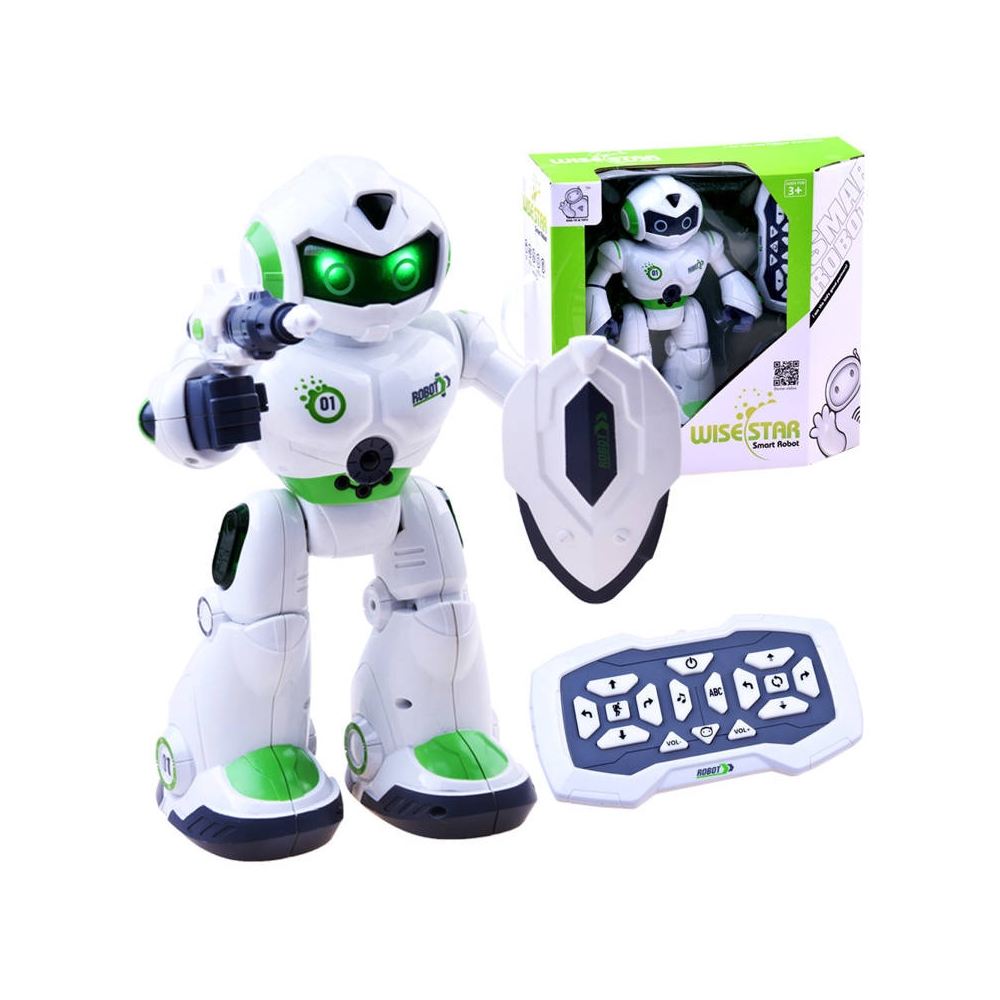 Nuotoliniu būdu valdomas šokantis ROBOTAS anglų kalba šviesa + garsas RC0447-Žaislai, Robotai-e-vaikas