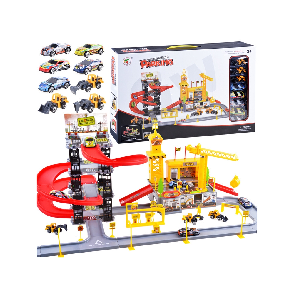 2-in-1 set Parking, construction site of the excavator car ZA3206