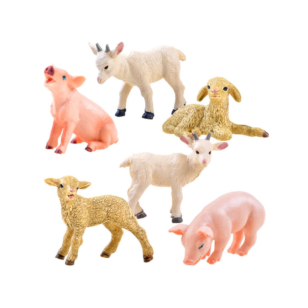 Sheep goat piggy Domestic animals ZA3384 figurine