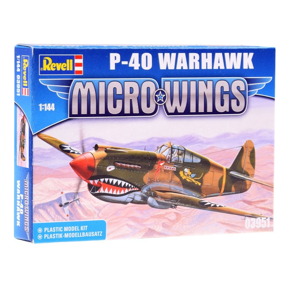 Revell Micro Wings Modelis P-40 Warhawk 1:144 RV0019-Žaislai, Auto ir transporto žaislai, Lėktuvai-e-vaikas
