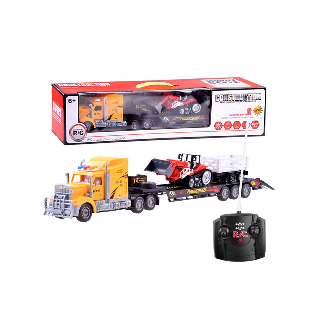 Nuotoliniu būdu valdomas vilkikas su priekaba R/C RC0208-Žaislai, Auto ir transporto žaislai, Valdomos radijo bangomis-e-vaikas