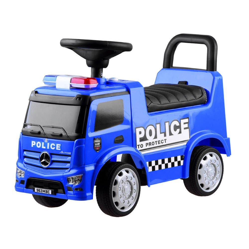 Mercedes POLICE važinėjantis žaislinis automobilis stūmikas ZA3690-Judėjimui, Paspiriamosios mašinėlės ir jų priedai, Paspiriamo