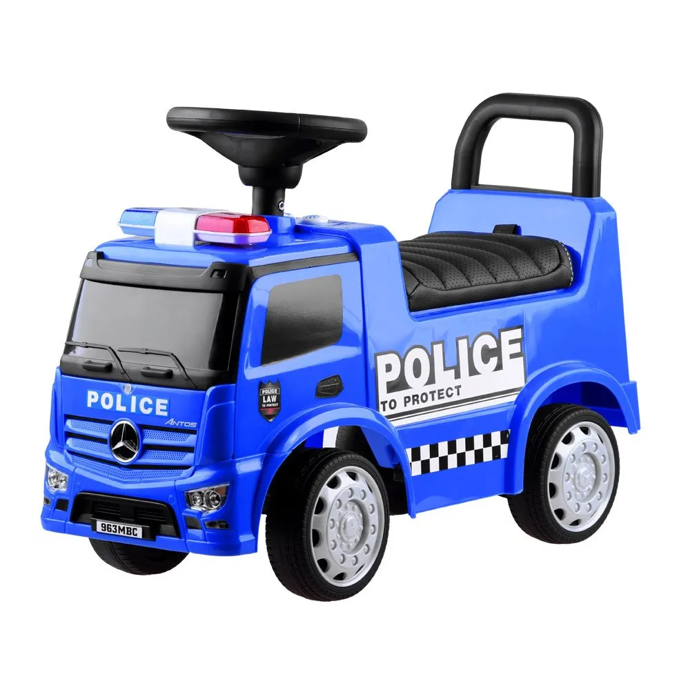 Mercedes POLICE važinėjantis žaislinis automobilis stūmikas ZA3690-Judėjimui, Paspiriamosios mašinėlės ir jų priedai, Paspiriamo