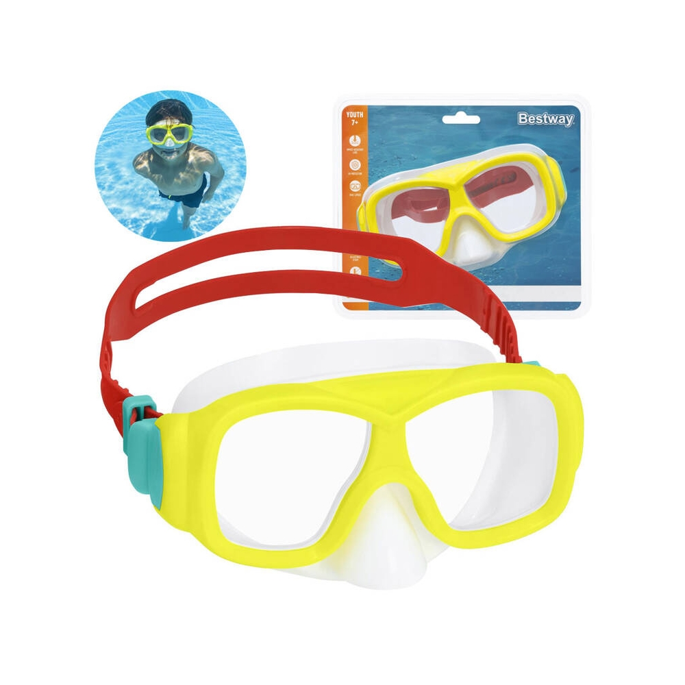 Plaukimo ir nardymo kaukė Bestway AQUANAUT 22039, yellow-Žaislai, Lauko žaislai, Vandens ir smėlio žaislai, Nardymo, plaukimo re