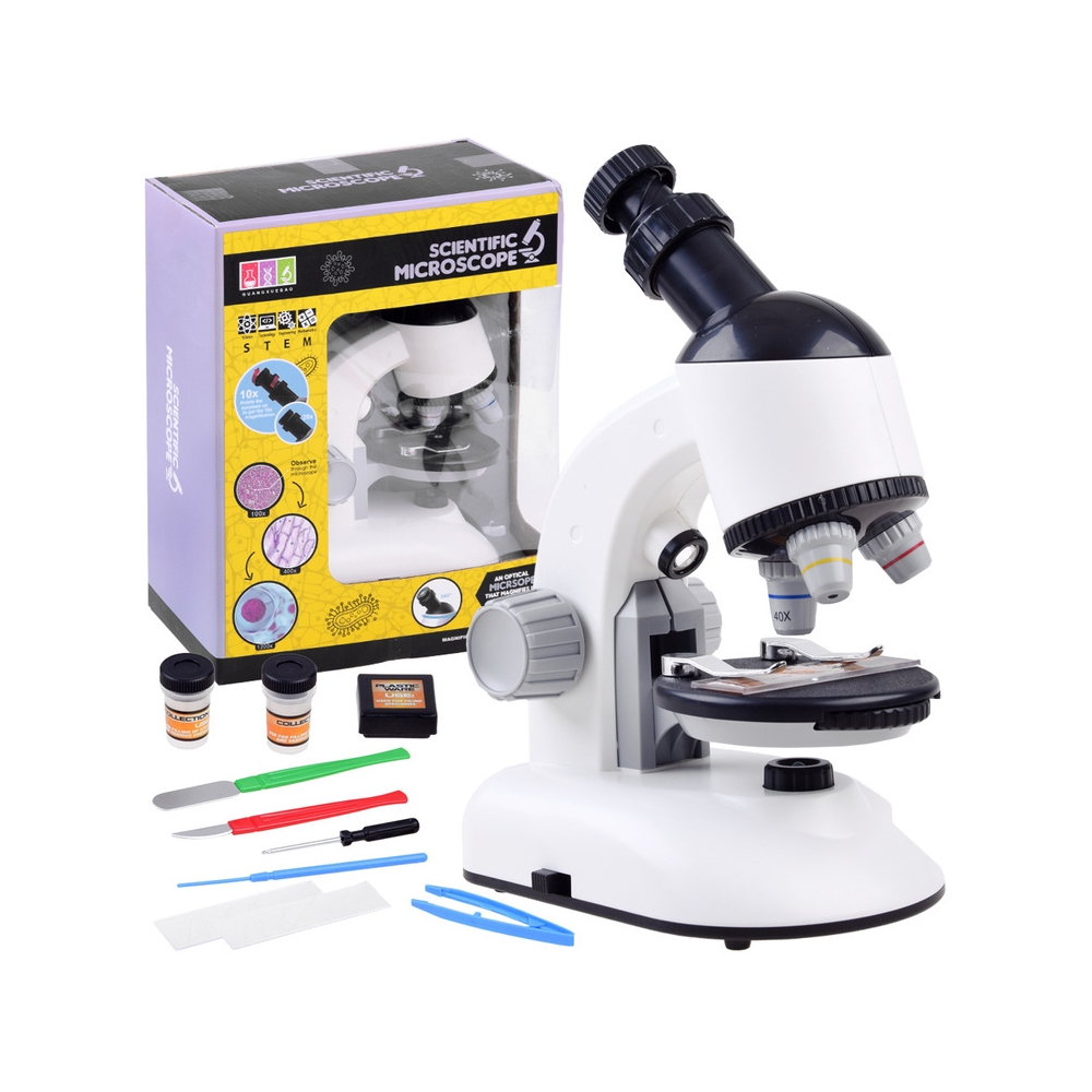 Laboratorinio mikroskopo rinkinys mokslininkui ZA3685, baltas-Žaislai, Profesijos, buities žaislai, Moksliniai žaislai-e-vaikas