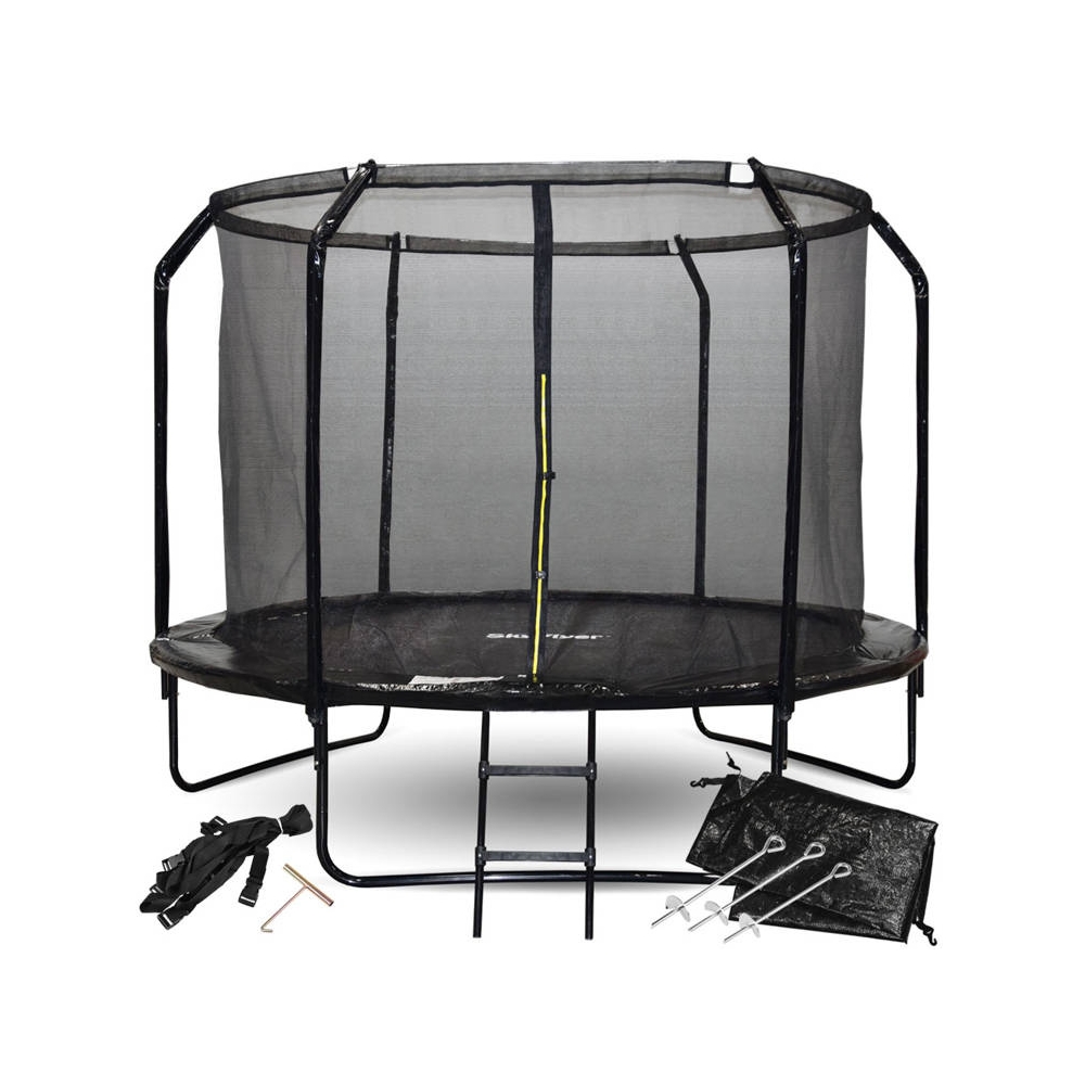 Sodo batutas SkyFlyer + 10FT 304cm + kopėčios-Žaislai, Lauko žaislai, Batutai, Tvirtas konstrukcijas turintys batutai, TOP prekė