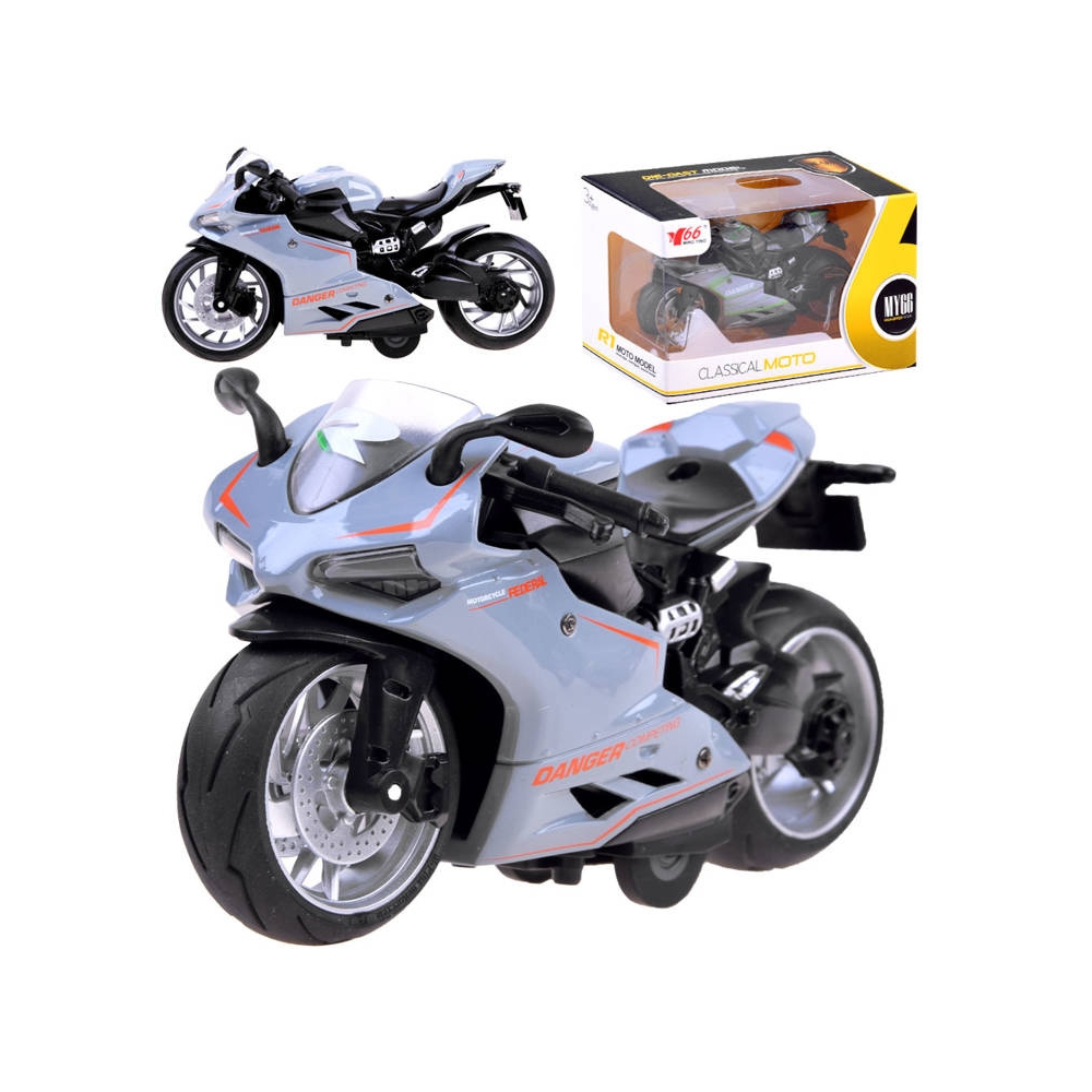 Žaislinis motociklas ZA3933 B, pilkas-Žaislai, Auto ir transporto žaislai, Motociklai-e-vaikas