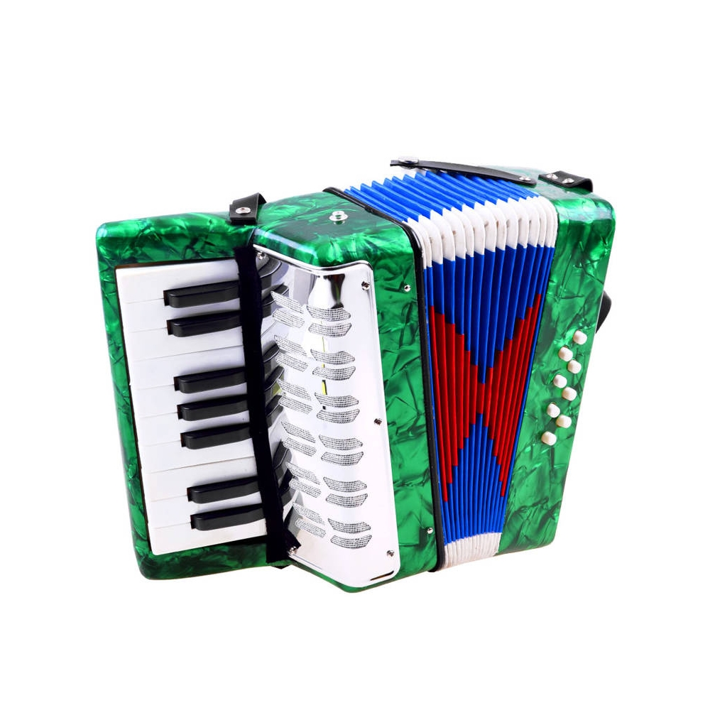 Muzikinis akordeonas harmonija IN0148, žalias-Žaislai, Muzikiniai-e-vaikas