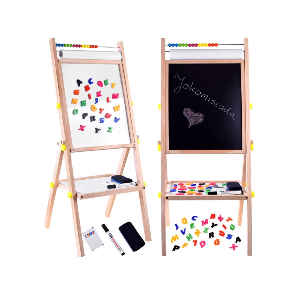Wooden board 3in1 easel, chalk, felt-tip pens TA0096