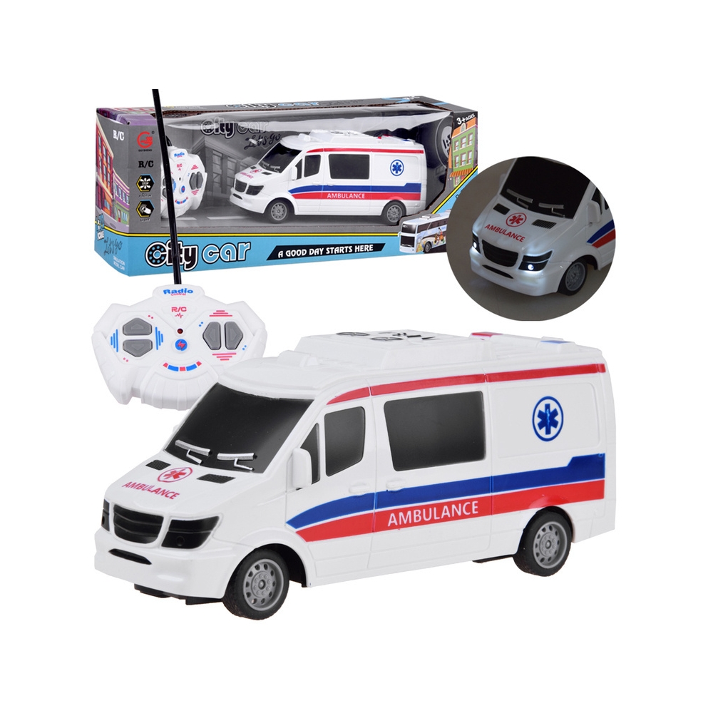Nuotoliniu būdu valdomas greitosios pagalbos automobilis RC0607-Žaislai, Auto ir transporto žaislai, Valdomos radijo bangomis-e-