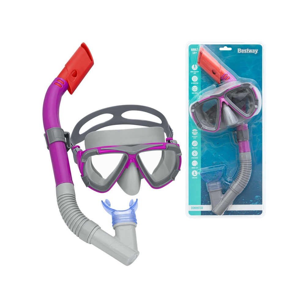 Bestway Mask with snorkel for swimming PINK 14+ 24029
