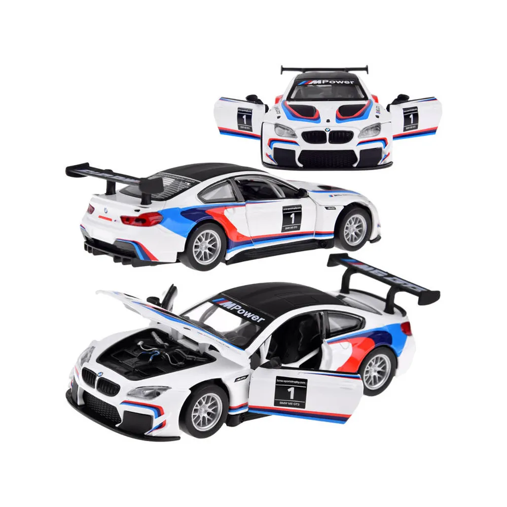 Metalinis automobilio sportinis modelis BMW M6 GT3 mastelio 1:32 lengvas garsas ZA4613-Žaislai, Auto ir transporto žaislai, Maši