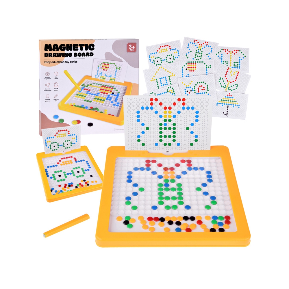 Educational magnetic board with pins for arranging ZA4738