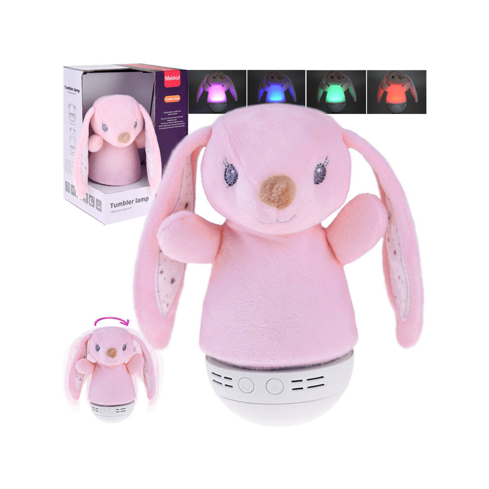 Pliušinis triušis Spalvą keičianti naktinė lempa Muzikinė dėžutė ZA4771-Miegui, Žaislai, Migdukai ir karuselės, Miego žaislai-e-