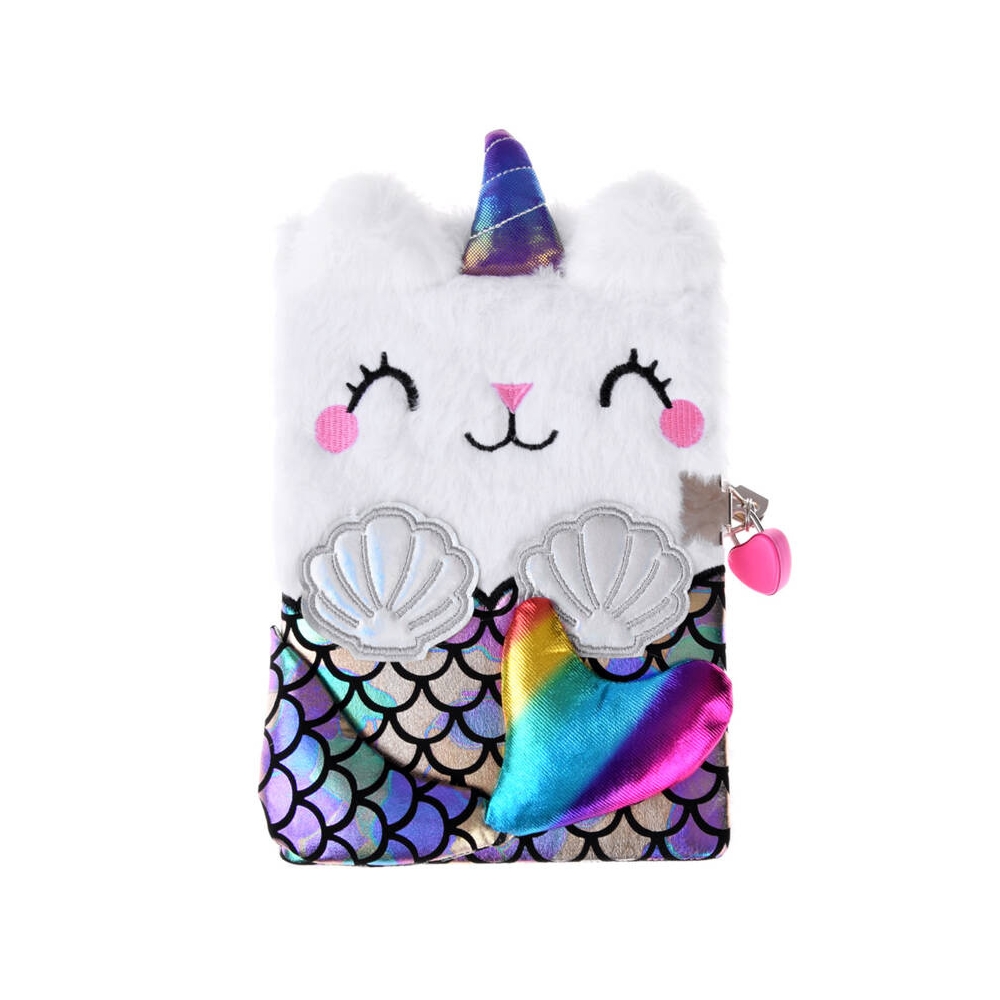 Slapto dienoraščio užrašų knygelė su žavingu katinu vienaragiu undinėle ZA4821-Mokyklai, kūrybai, Užrašinės-e-vaikas