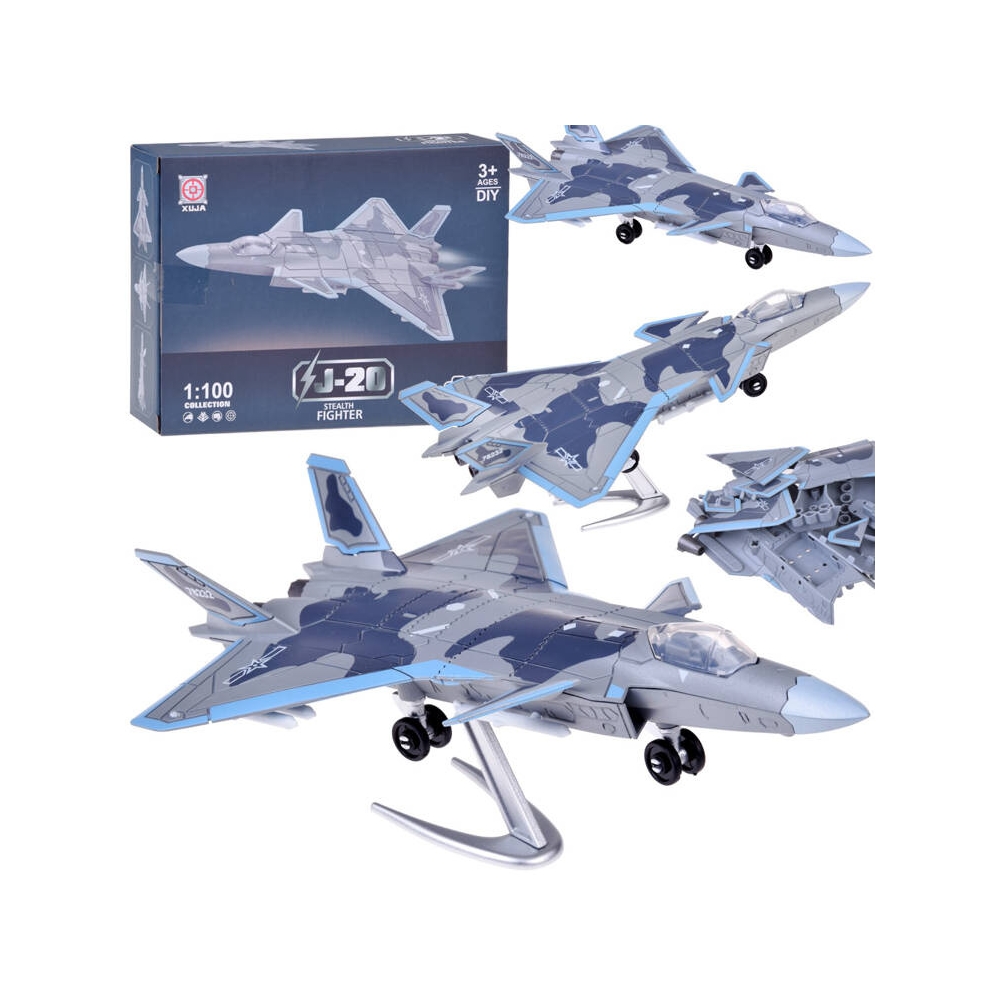 Konstruktorius J-20 kovinis lėktuvas 1:100 ZA5026-Žaislai, Konstruktoriai, Įvairūs konstruktoriai-e-vaikas
