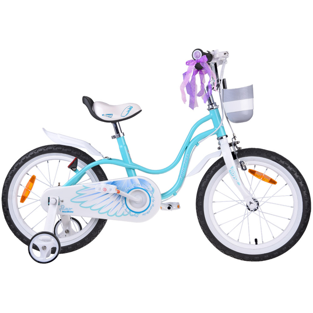 RoyalBaby Children's Bicycle 16" Little Swan, basket, side wheels RB16-18