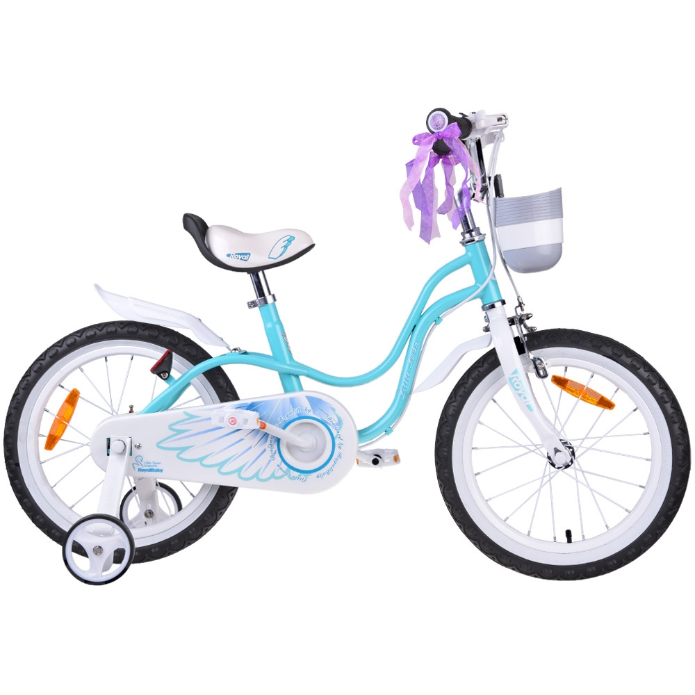RoyalBaby Children's Bicycle 16" Little Swan, basket, side wheels RB16-18