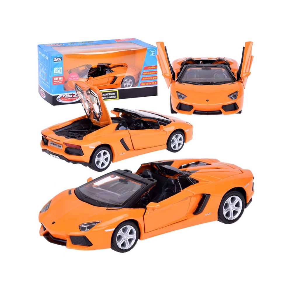 Metalinis automobilio modelis Lamborghini Aventador Roadster 1:32 interaktyvus ZA5053-Žaislai, Auto ir transporto žaislai, Mašin