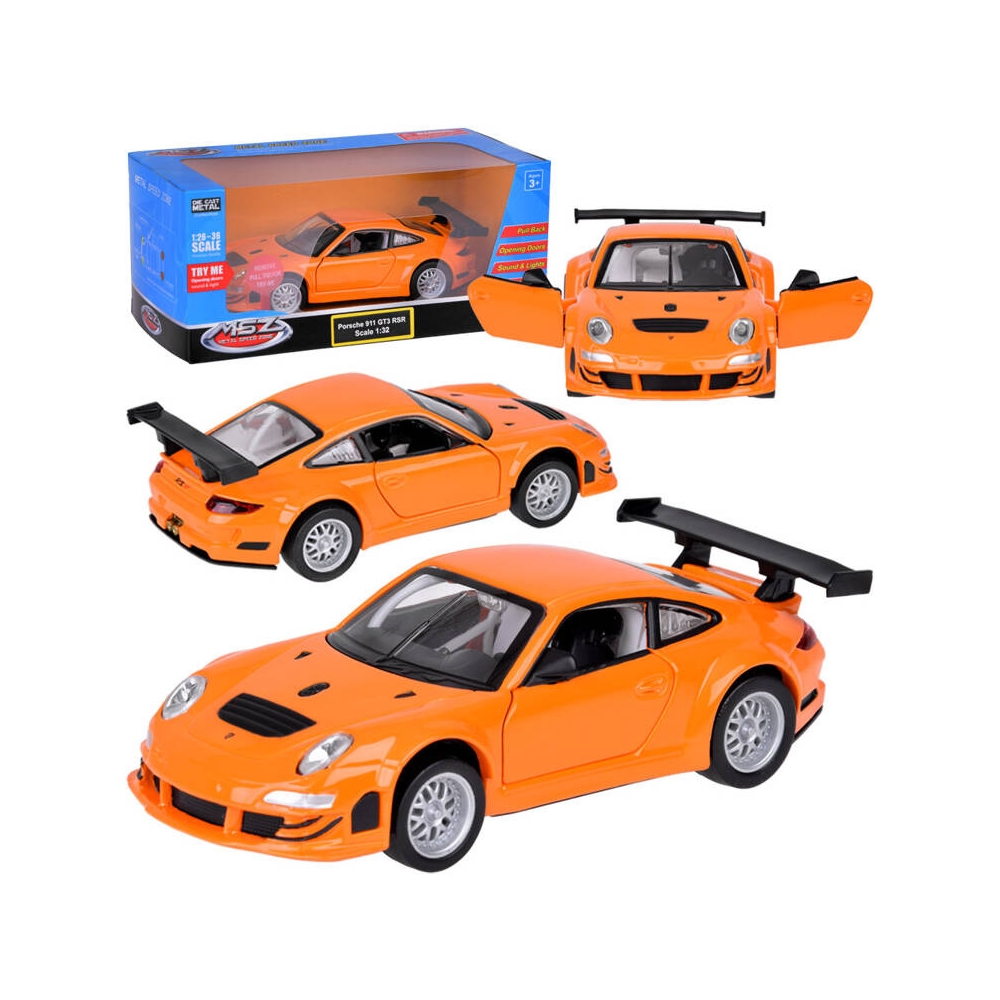 Metalinis automobilio modelis Porsche 911 GT3 RS 1:32 light sound collection ZA5054-Žaislai, Auto ir transporto žaislai, Mašinos