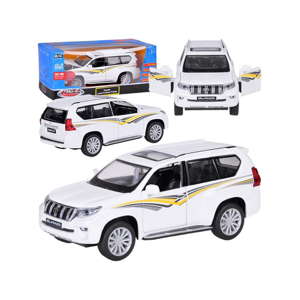 Metalinis automobilio modelis TOYOTA LAND CRUISER PRADO light sound SUV ZA5056-Žaislai, Auto ir transporto žaislai, Mašinos-e-va