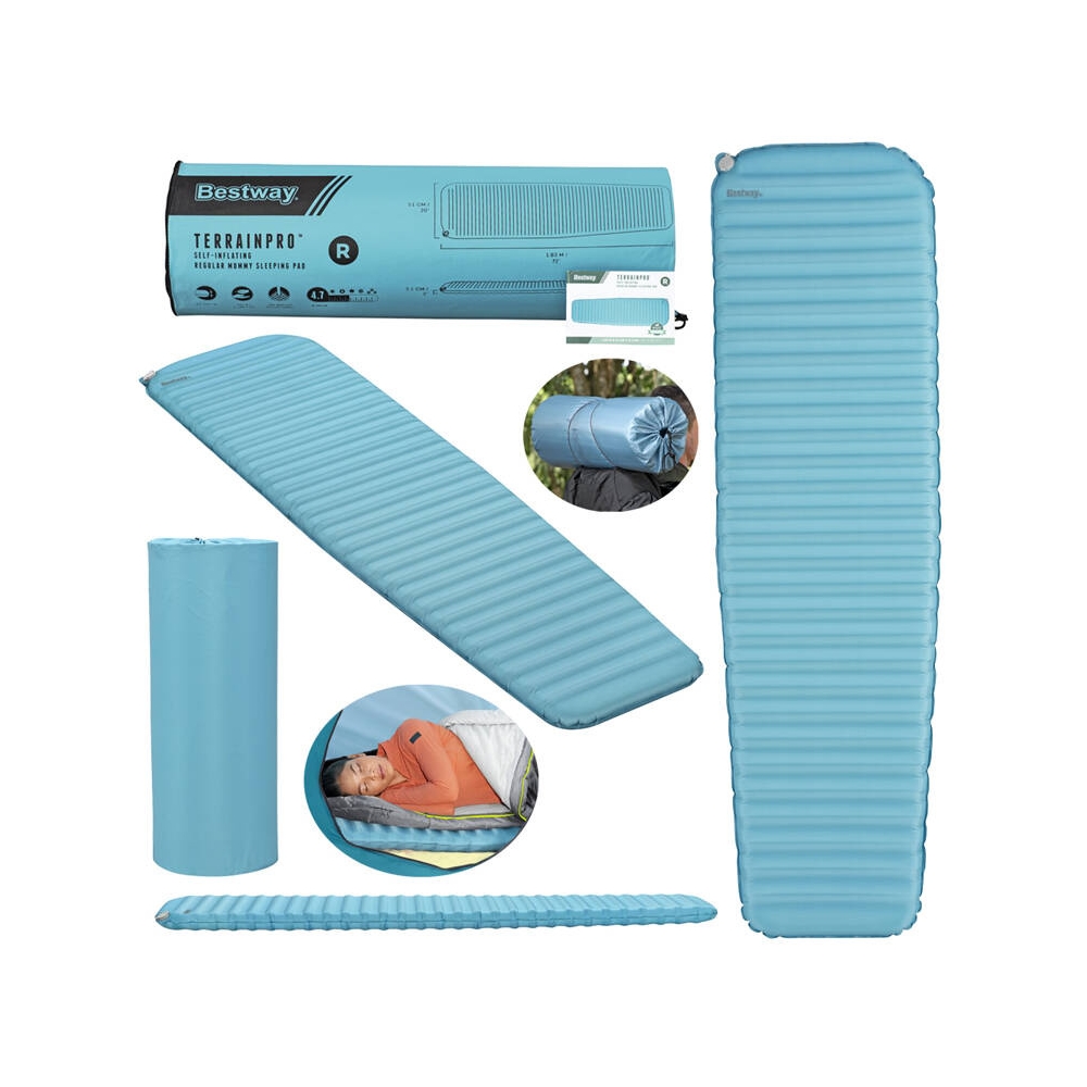 Miegmaišio čiužinys Bestway TerrainPro 183x51cm 69621-Namai, laisvalaikis, turizmas, Pripučiami čiužiniai ir baldai-e-vaikas