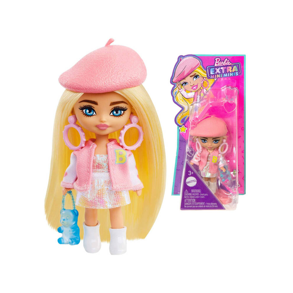 Lėlė Barbie Extra Mini Minis su berete HLN48 ZA5105C-Žaislai, Lėlės ir jų priedai, Lėlės-e-vaikas