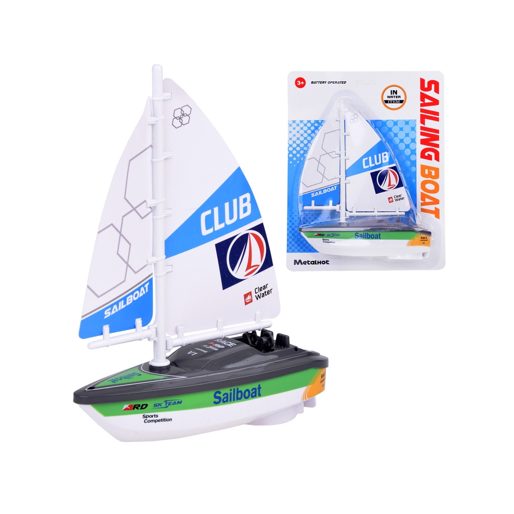 Colorful Sailboat battery operated water boat for children ZA5234