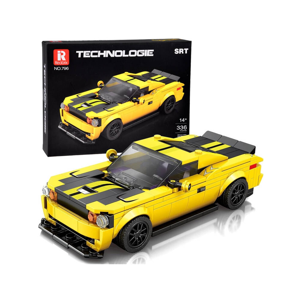 Konstruktorius Geltonas sportinis automobilis ZA5260, 336 el. + lipdukai-Žaislai, Konstruktoriai, Lego, statybiniai blokai-e-vai