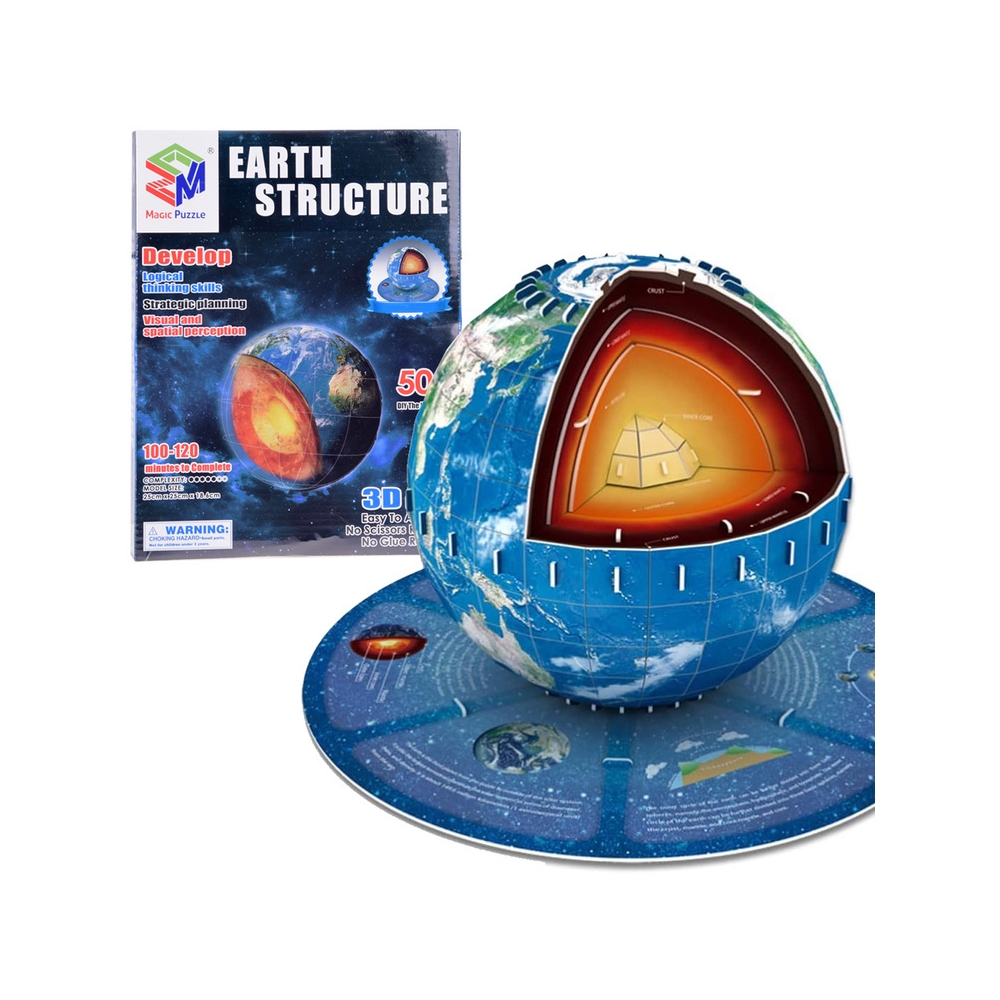 3D dėlionė Planeta Žemė - Žemės struktūra ZA5348, 50 dalių-Žaislai, Dėlionės, 3D - tūrinės dėlionės-e-vaikas