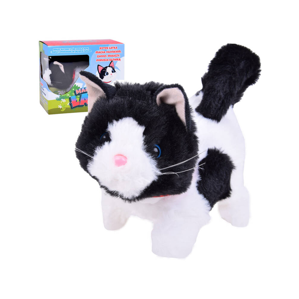 Interaktyvus naminis gyvūnėlis katė PATCH vaikšto, miauksi, judina uodegą ZA5364-Žaislai, Interaktyvūs žaislai-e-vaikas