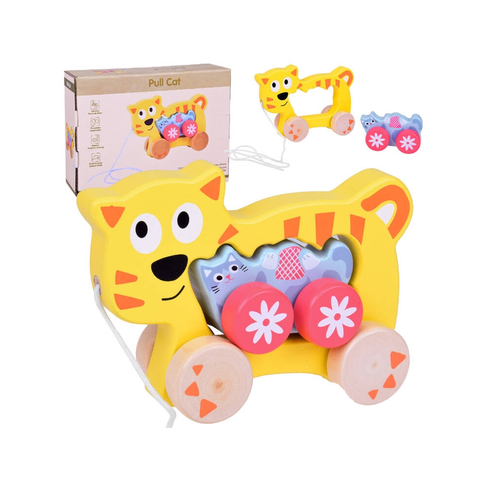 Lovely Kittens 2in1 Wooden Kitten to Pull Family ZA5378