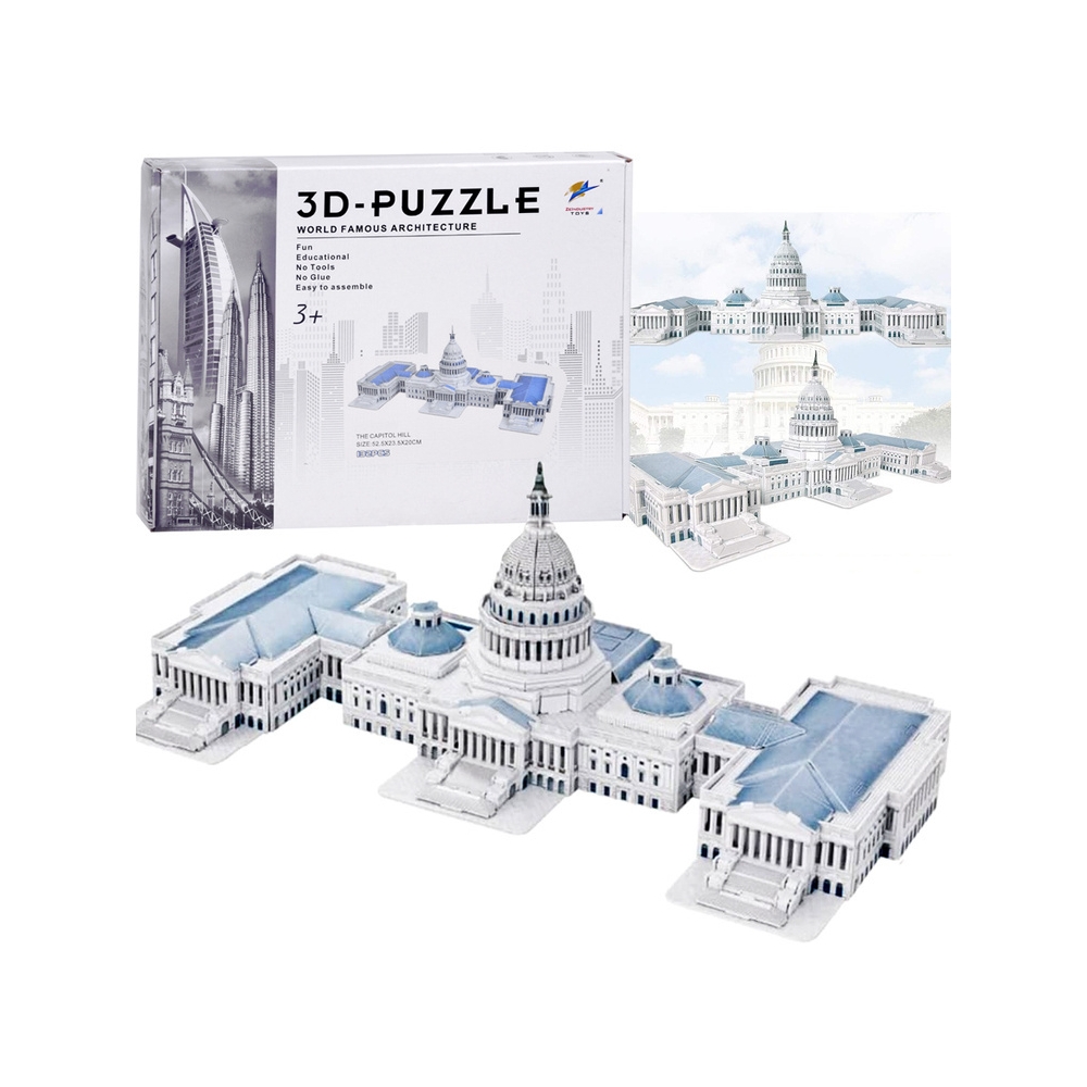 3D dėlionė The Capitol Hill ZA5400, 132 dalių-Žaislai, Dėlionės, 3D - tūrinės dėlionės-e-vaikas