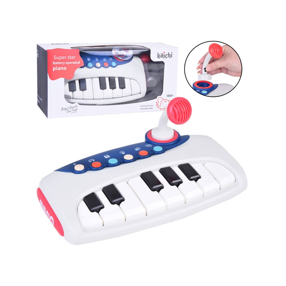 Interaktyvus muzikinis pianinas su mikrofonu vaikams ZA5447-Žaislai, Kūdikiams, Žaislai mažyliams (iki 4 m.