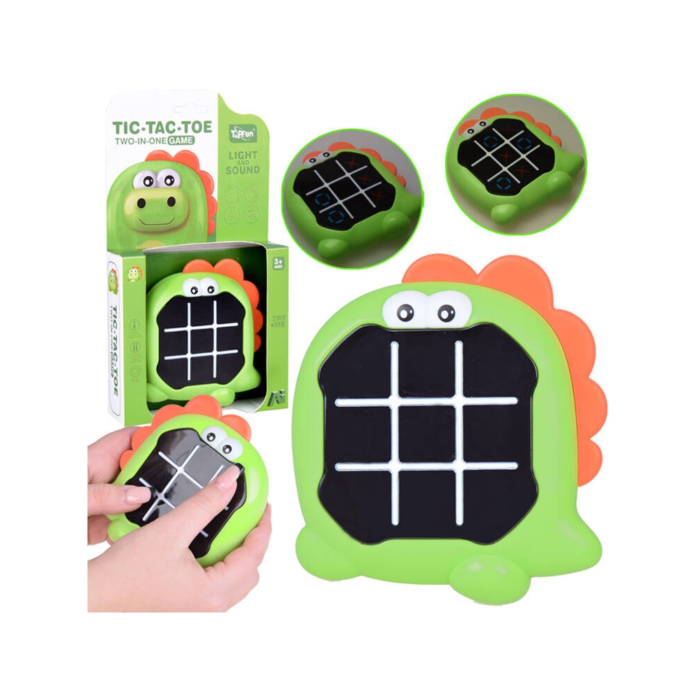 Elektroninis žaidimas Dinozauras 3in1 Tic Tac Toe Memory GR0704-Žaislai, Stalo žaidimai, Žaidimų konsolės-e-vaikas
