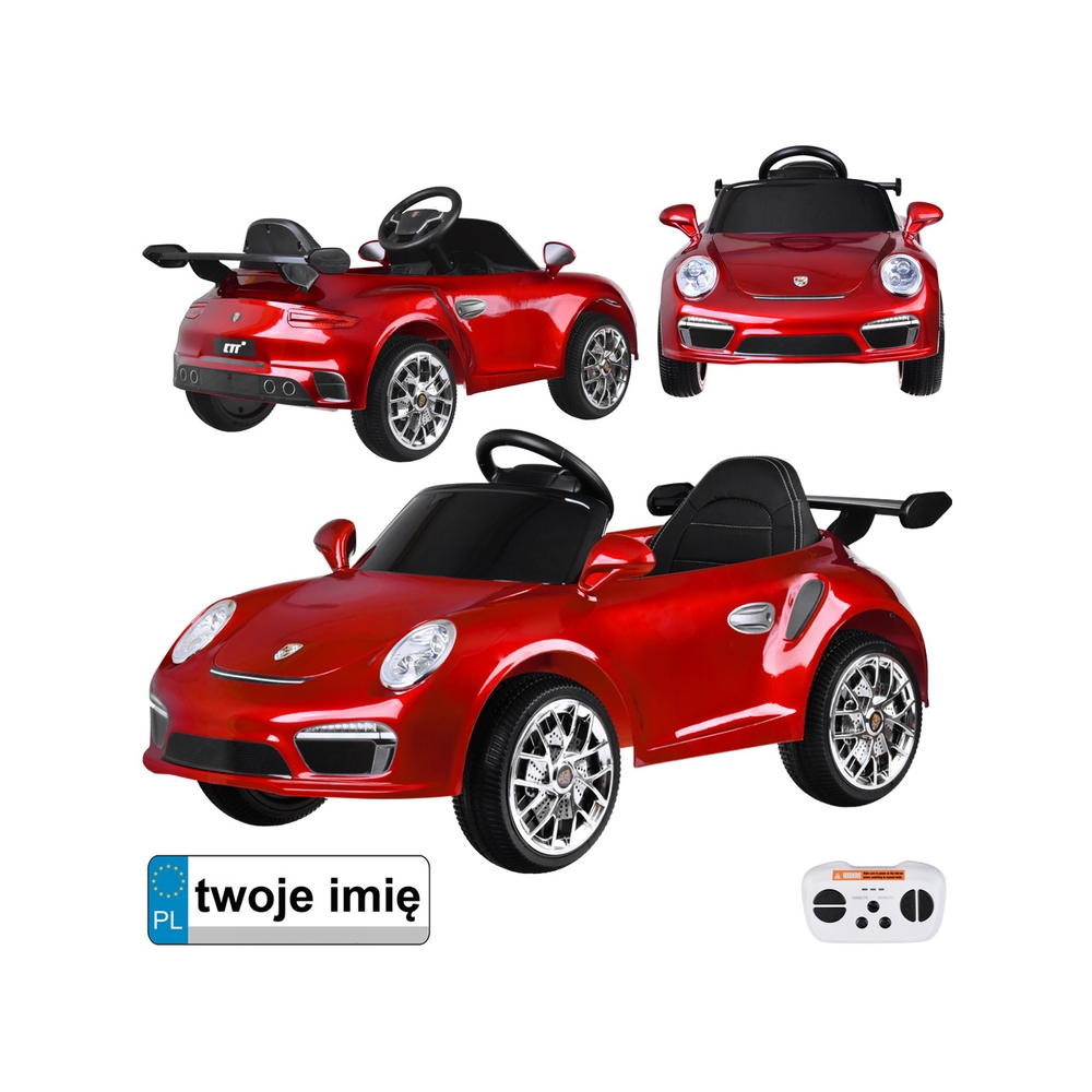 Elektromobilis Porsche RUF CTR3 PA0327, Red-Elektromobiliai vaikams, Mašinos-e-vaikas