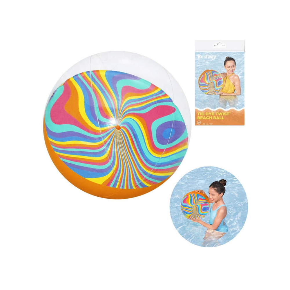 Pripučiamas paplūdimio kamuolys Bestway TWIST 46cm 31042-Žaislai, Lauko žaislai, Pripučiami ratai, žaislai, čiužiniai-e-vaikas