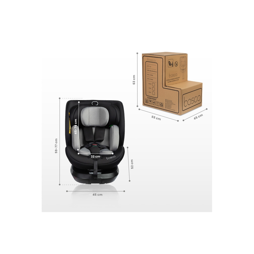 Automobilinė kėdutė Caretero BOSCO I-Size, 0-36 kg, Blue-Automobilinės kėdutės, 0-36 kg-e-vaikas