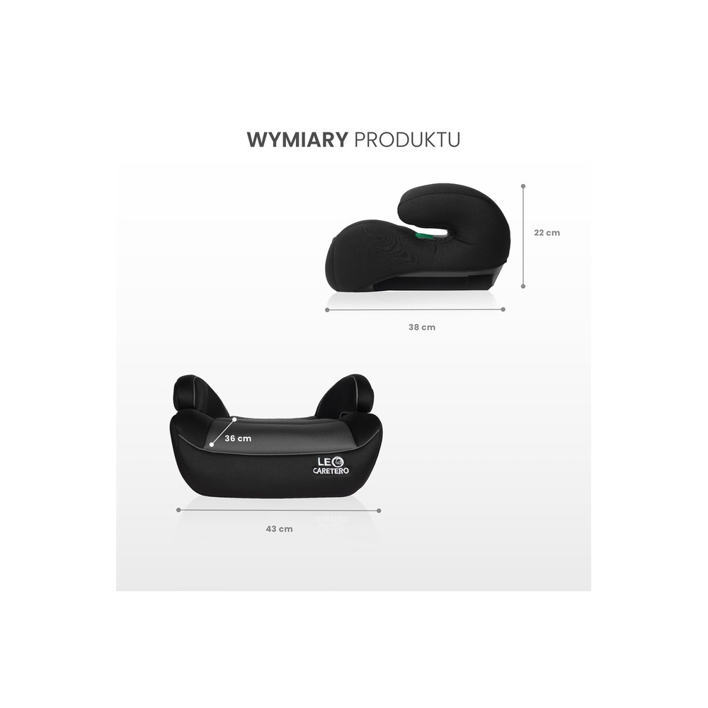 Automobilinė kėdutė Caretero LEO I-Size, 15-36 kg, Graphite-Automobilinės kėdutės, Paaukštinimai-e-vaikas