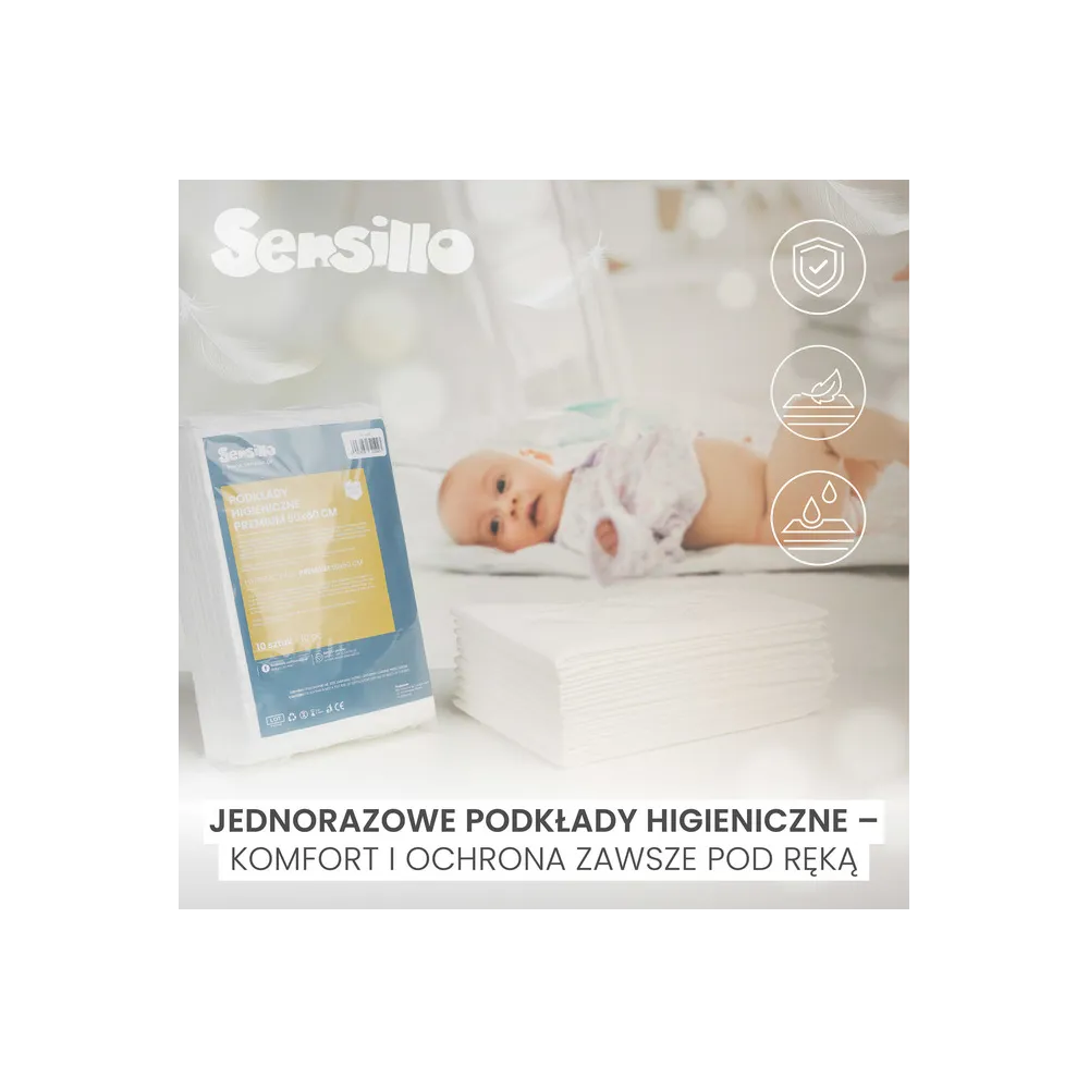 Vienkartiniai paklotai PREMIUM 1-TRIPT LAYER 60x60 OP 10 PAKETŲ-Priežiūrai, Sauskelnės, servetėlės, paklotai-e-vaikas