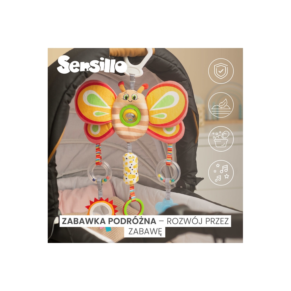 SPALVINGAS KELIONINIS ŽAISLAS DRUGELIS-Žaislai, Vežimėlių priedai, Vežimėlių ir kabinamieji žaislai, Kūdikiams-e-vaikas