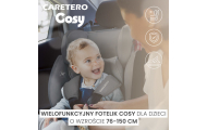Automobilinė kėdutė Caretero COSY I-Size, 76–150 cm, Grey-Automobilinės kėdutės, 9-36 kg-e-vaikas