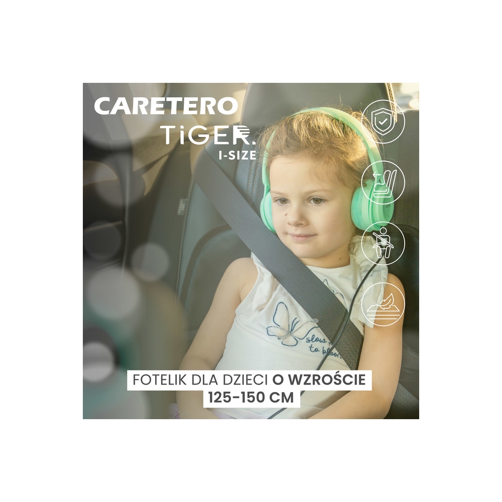 Automobilinė kėdutė Caretero TIGER I-Size, 15-36 kg, Grey-Automobilinės kėdutės, Paaukštinimai-e-vaikas