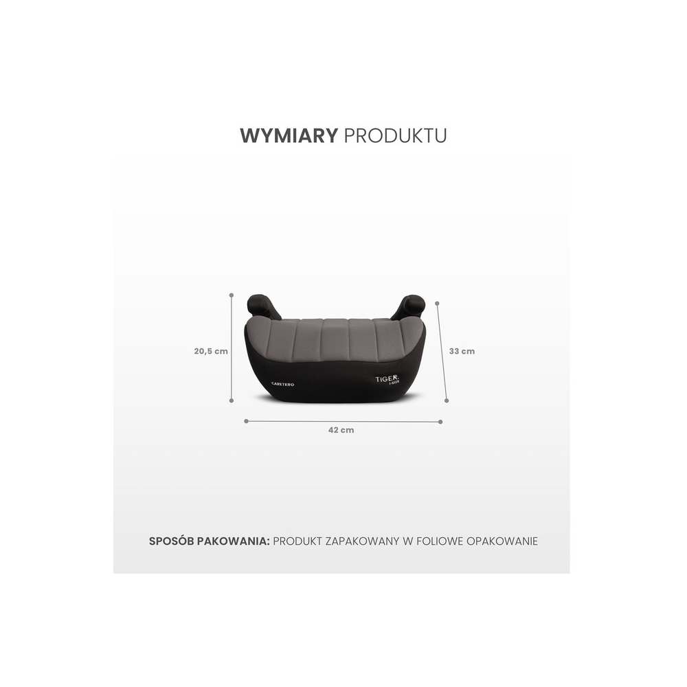 Automobilinė kėdutė Caretero TIGER I-Size, 15-36 kg, Grey-Automobilinės kėdutės, Paaukštinimai-e-vaikas