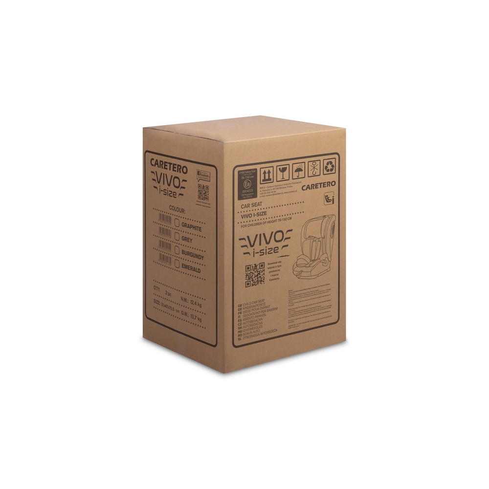 FOTELIK VIVO I-SIZE GRAPHITE (76-150)